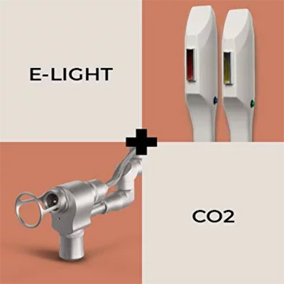 Комбинация CO2 лазера CAPELLO с модулем E-Light